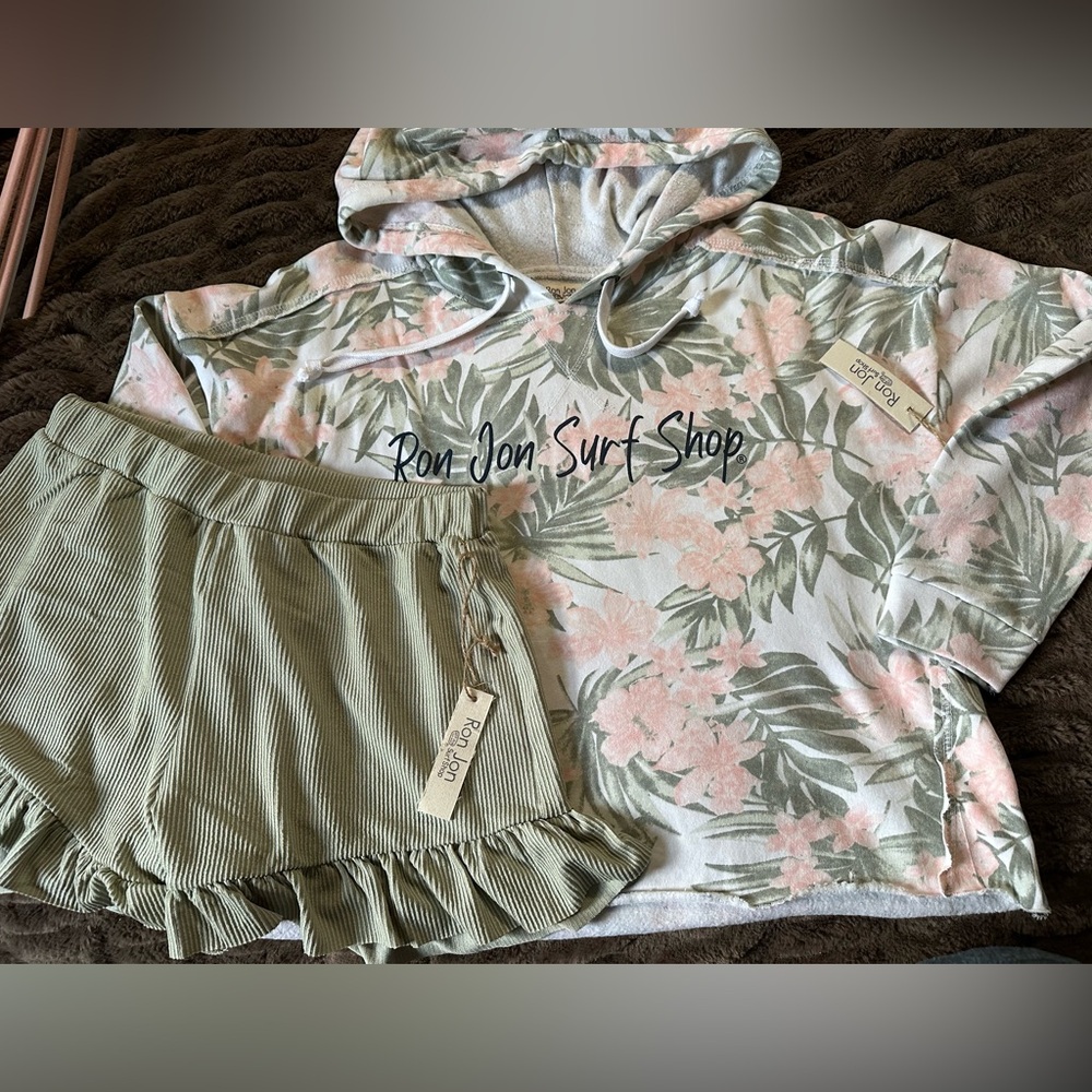 Ron Jon Surf Shop Olive Green Ribbed Women’s Large Outfit